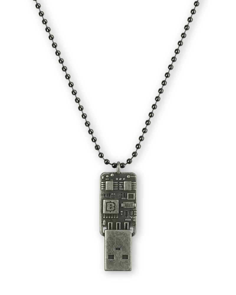 'BLUM' flash necklace